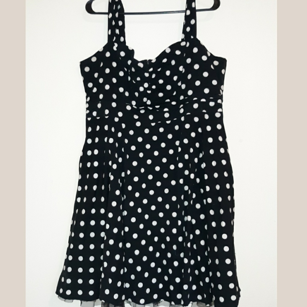 Retro Fit and Flare polka dot dress